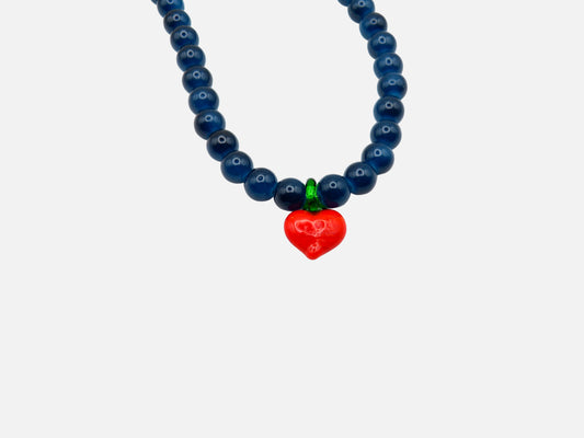 Heart & Dark Blue Beads